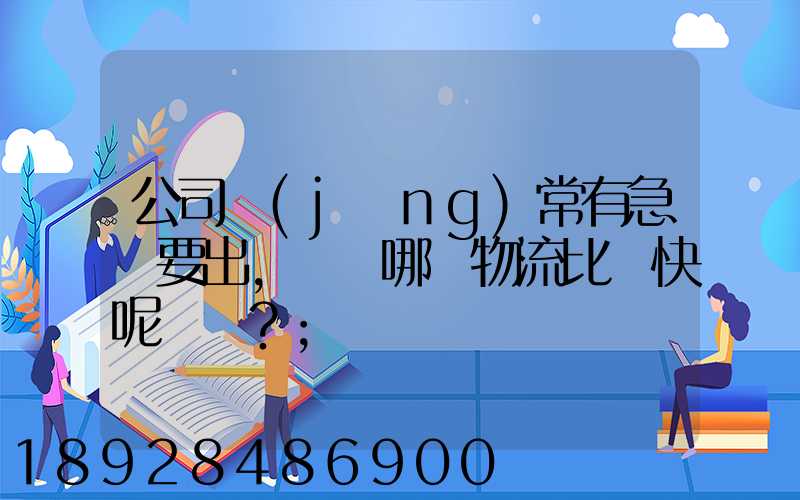 公司經(jīng)常有急貨要出，請問哪個物流比較快呢？